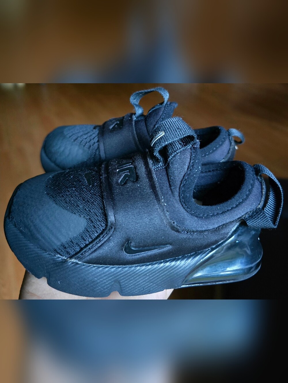Sz 7C Toddler Kids NIKE AIR MAX 270 Extreme Black